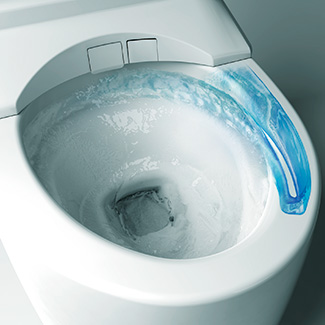 360°漩涡式冲洗技术