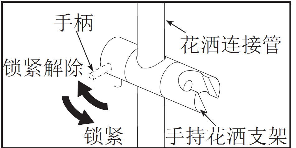 手持花洒支架高度调整