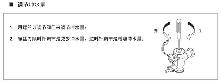 请适当调节冲水的水量