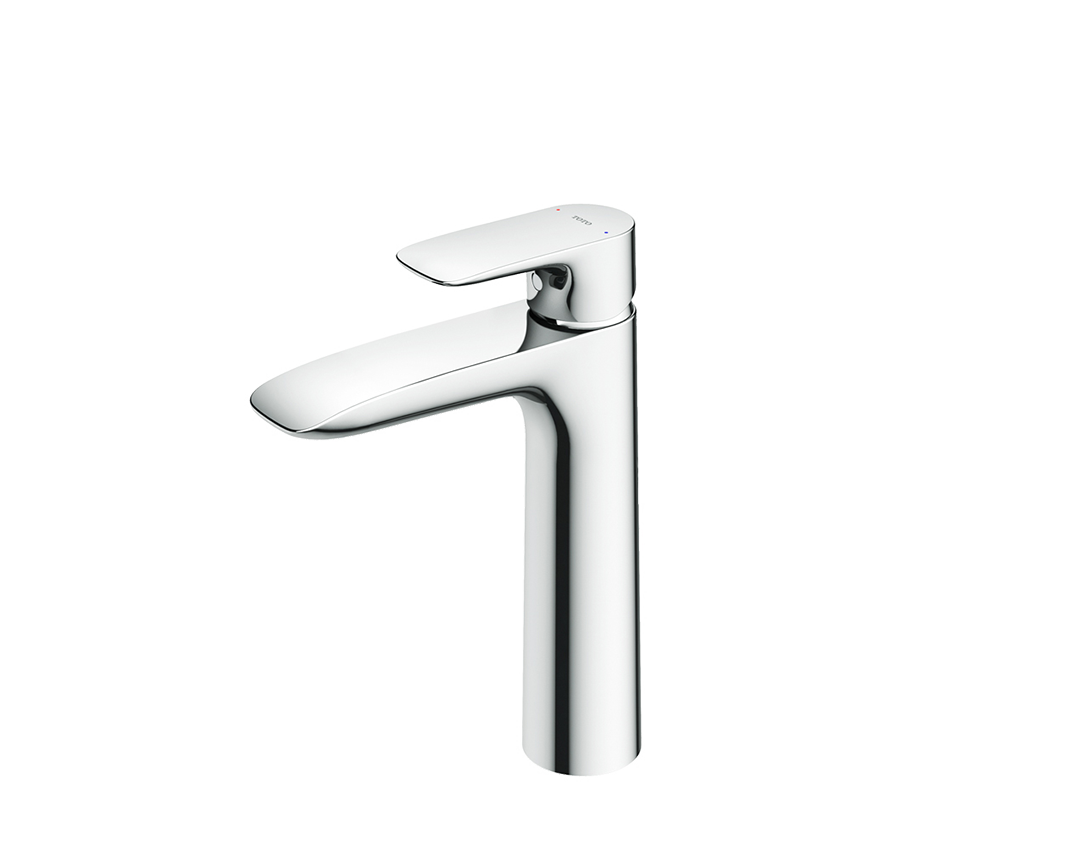 铜合金台式单柄双控洗面器水嘴（单孔）